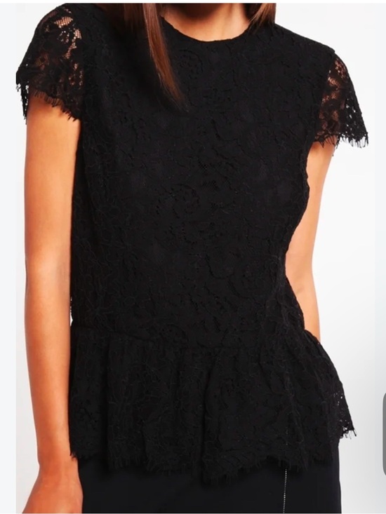 Lauren Ralph Lauren Tops - Lauren Ralph Lauren Black Premium Lace Top with Cap-Sleeve - Size: 2